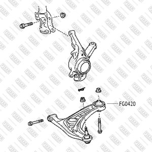 Toyota Vitz SCP10 Сайлентблок задний переднего рычага FG0420 FIXAR