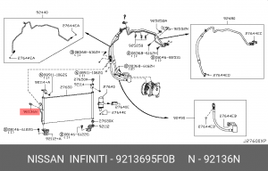 Nissan Almera Classic Датчик давления системы кондиционирования (в радиаторе) 92136-95F0B NISSAN INFINITI