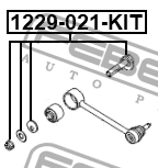 Болт с эксцентриком ремкомплект 1229-021-KIT FEBEST