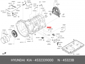 Кольцо пробки АКПП 4532339000 HYUNDAI KIA