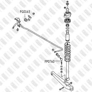 Mitsubishi Lancer 9 втулка заднего стабилизатор FG0163 FIXAR