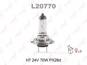 H7 24V Лампа галогеновая 70W PX26D L20770 LYNXAUTO