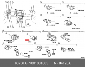 Toyota лампа 90010-01085 TOYOTA
