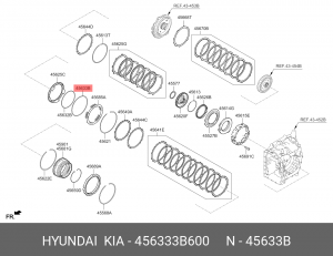 УПОРНОЕ КОЛЬЦО АКПП 456333B600 HYUNDAI KIA