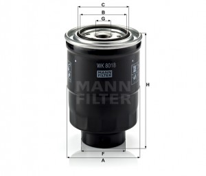 Mazda BT50 с 6гг, Ford Ranger дизель Фильтр топливный WK 8018 X MANN FILTER
