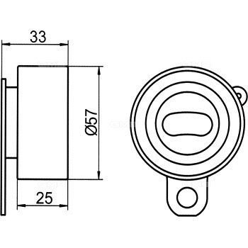 Toyota, 4A/5A/7AFE ролик натяжителя ГРМ GT80430 GMB