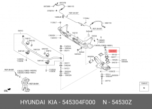 Hyundai Porter II/Kia Bongo III 2WD Шаровая опора нижняя 545304F000 HYUNDAI KIA