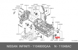 Nissan Almera G15 ,Renault заглушка распредвала большая 1104800QAA NISSAN INFINITI