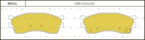 Kia Spectra/Rio 02-05  Колодка диск. перед. BB0166 BLITZ