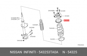 Nissan Murano Z51/Teana J32 подшипник опоры амортизатора 543253TA0A NISSAN INFINITI
