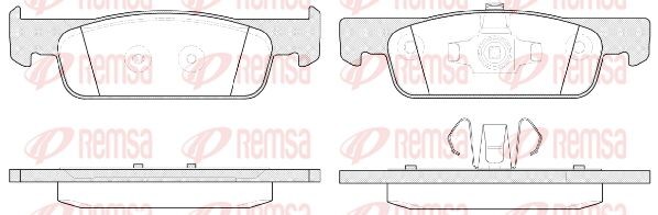 Renault Logan 14- /Sandero 14-  Колодки тормозные передние 140*41,8*18 154000 REMSA
