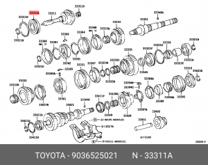Toyota Corolla подшипник КПП 90365-25021 TOYOTA