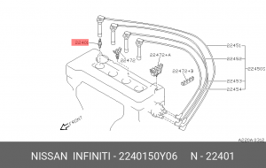 BKR6E-11 Свеча зажигания 2240150Y06 NISSAN INFINITI