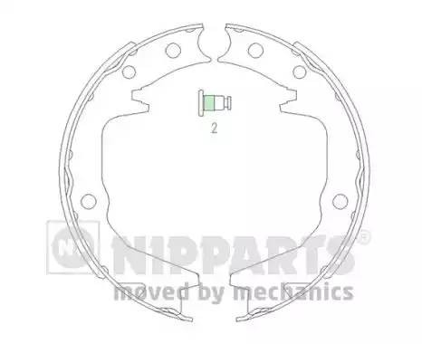 Mitsubishi Lancer  9, Outlander, Subaru legasy/outback -09 колодки ручника J3505039 H B JAKOPARTS NIPPARTS