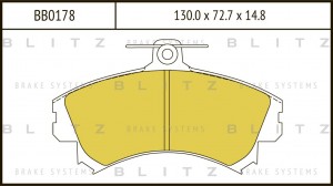 Mitsubishi Colt 04-, Carisma 98-06 колодки передние тормозные     4605A734 BB0178 BLITZ