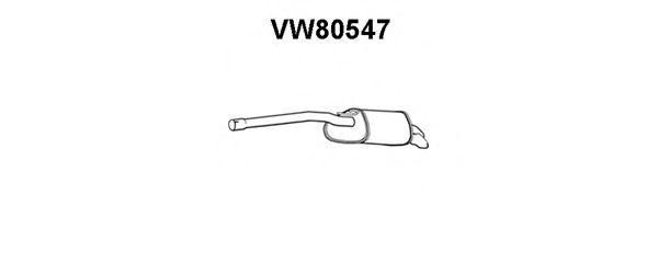VAG Caddy Глушитель задняя часть VW80547 VENEPORTE
