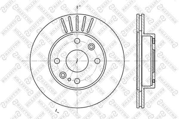 Mazda Demio диск тормозной передний 6020-3223V-SX STELLOX
