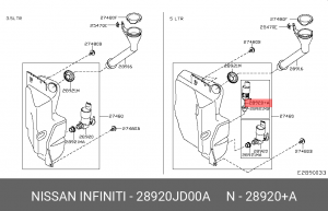 Nissan Qasqai мотор омывателя фар 28920JD00A NISSAN INFINITI