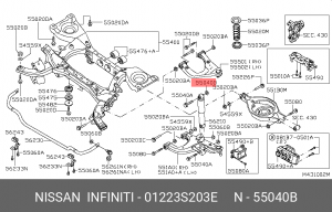 Nissan Pathfinder гайка болта заднего рычага 01223-S203E NISSAN INFINITI
