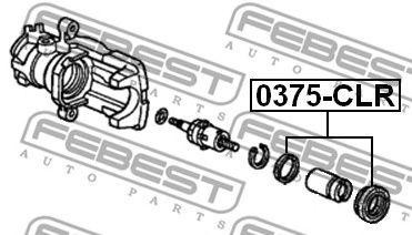 Honda Accord ремкомплект суппора тормозного заднего (резинки) 0375-CLR FEBEST