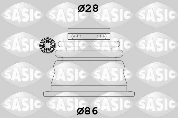 Renault Clio пыльник ШРУСа внутреннего с подшипником и сальником 4003464 SASIC