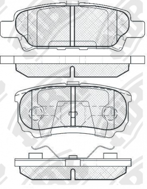 Mitsubishi Lancer  9,10, Outlander c 3гг колодки задние PN3502 NIBK