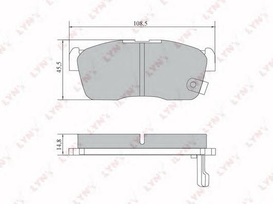 Suzuki Ignis 99-03-, YRV турбо 01-04 гг, BB 05- колодки тормозные передние BD-7551 LYNXAUTO