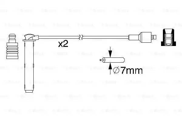 Rover 25/45/75 1.4, 1.6 99->провода в/в (2 шт.) 0 986 357 154 BOSCH