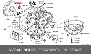 Nissan, Lada Vesta CVT сальник привода левый 38342-3VX0A NISSAN INFINITI