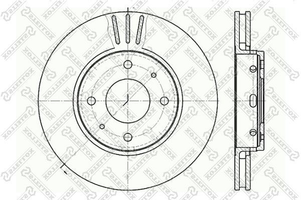 MITSUBISHI Carisma 1.6-1.9 95-06  диск тормозной передний 6020-4839V-SX STELLOX