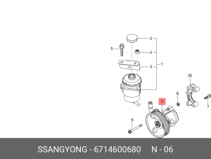 SSangYoung Actyon new diesel насос ГУР 6714600680 SSANG YONG