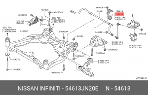 Nissan Teana J32 втулка переднего стабилизатора 54613JN20E NISSAN INFINITI