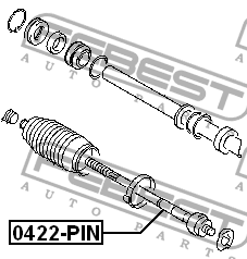 MITSUBISHI Pajero PININ/IO H61W-H77W 1999-2005 тяга рулевая 0422-PIN FEBEST