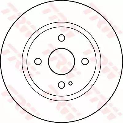 Mazda 2 07- Диск тормозной передний DF4966 TRW