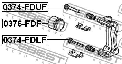 Honda Civic 4 D поршень переднего суппорта 0376-FDF FEBEST