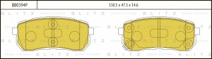 Hyundai Grand Starex/H1 07-/ix55, Sorento UM 15- Колодки диск. тормозные задние BB0394P BLITZ