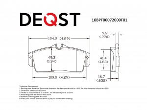 Колодки тормозные передние 10BPF00072000 DEQST