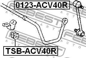 Toyota CAMRY ACV40,GSV40, 50 втулка стабилизатора заднего TSBACV40R FEBEST