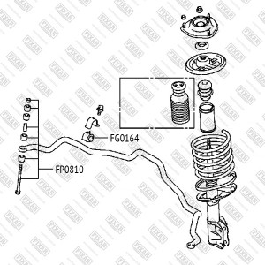 Mitsubishi lancer 9, OUTlander 03- втулка переднего стабилизатора  D=26 FG0164 FIXAR