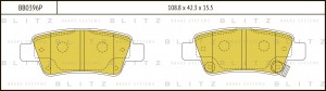 Honda CR-V 07-, CR-V 12- V-2.0 колодка тормозная задняя BB0396P BLITZ