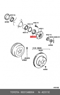 Toyota LC сальник задней полуоси (наружный) 90313-48004 TOYOTA
