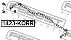 SS Actyon 11- Стойка заднего стабилизатора 1423-KORR FEBEST