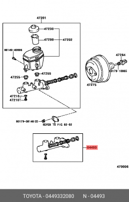 TOYOTA COROLLA,SPRINTER 95- р/к ГТЦ 04493-32080 TOYOTA