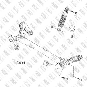 Hyundai Solaris->17/Rio 12- Сайлентблок задн балки FG0601 FIXAR