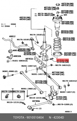 Болт 90105-10404 TOYOTA