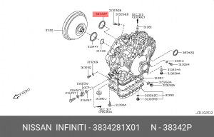 Nissan сальник привода правый 33x59x11/17.5 38342-81X01 NISSAN INFINITI