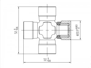 Toyota RAV 4 05- крестовина 21X53 ST3710042080SP SAT