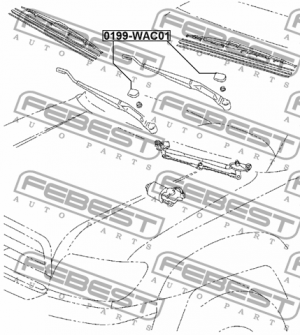 Toyota Заглушка поводка стеклоочистителя 0199-WAC01 FEBEST