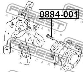 Subaru по 07г шпилька колесная 0884-001 FEBEST