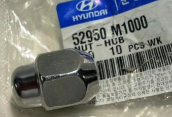 Hyundai Tucson/ix35/Sportage 10- Гайка колесная (под литье, на 21мм) 52950M1000 HYUNDAI KIA